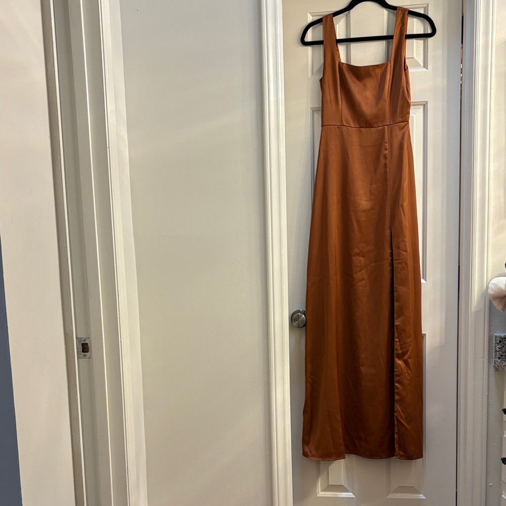 Elegant Terracotta Maxi Dress